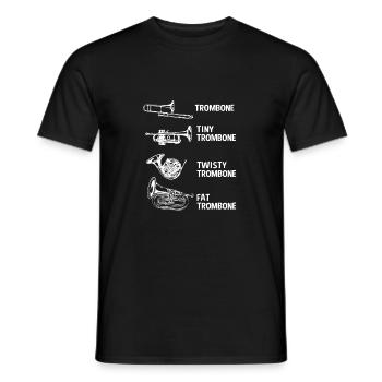 Trombone - T-shirt homme - noir - Devant - AI Model Male 178 light (178cm)