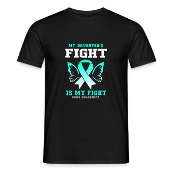 Sensibilisation au SOPK - T-shirt homme - noir - Devant - AI Model Male 178 light (178cm)