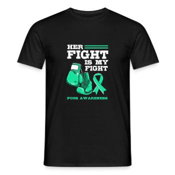 Sensibilisation au SOPK - T-shirt homme - noir - Devant - AI Model Male 178 light (178cm)