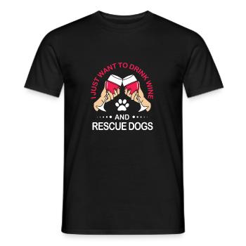 Dog Rescue Animal Rights Animal Rescue Animal Shelter - Men's T-Shirt - black - Front - AI Model Male 178 light (178cm)