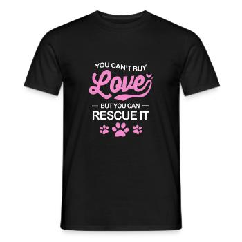 Dog Rescue Animal Rights Animal Rescue Animal Shelter - Men's T-Shirt - black - Front - AI Model Male 178 light (178cm)