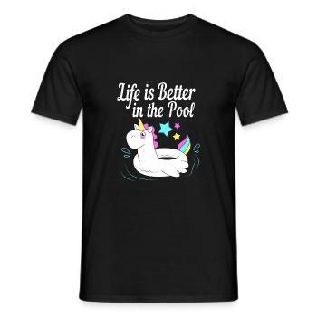 Pool Party - Männer T-Shirt - Schwarz - Vorne - AI Model Male 178 light (178cm)