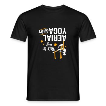 Aerial Yoga Air Yoga - Männer T-Shirt - Schwarz - Vorne - AI Model Male 178 light (178cm)