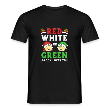 Christmas Gender Reveal Newborn Baby Sayings - Men's T-Shirt - black - Front - AI Model Male 178 light (178cm)