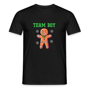 Christmas Gender Reveal Newborn Baby Sayings - Men's T-Shirt - black - Front - AI Model Male 178 light (178cm)