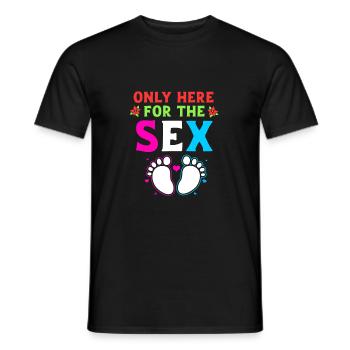 Christmas Gender Reveal Newborn Baby Sayings - Men's T-Shirt - black - Front - AI Model Male 178 light (178cm)