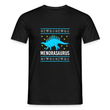 Hanukkah - Men's T-Shirt - black - Front - AI Model Male 178 light (178cm)