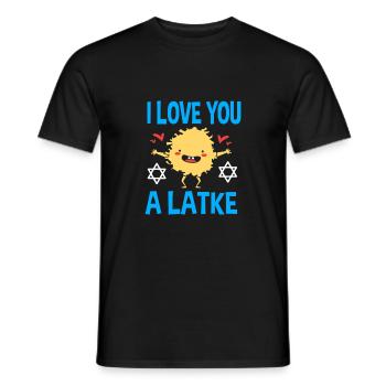 Hanukkah - Men's T-Shirt - black - Front - AI Model Male 178 light (178cm)