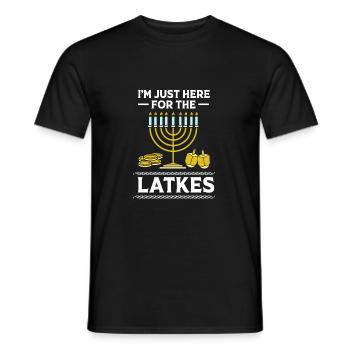 Hanukkah - Men's T-Shirt - black - Front - AI Model Male 178 light (178cm)