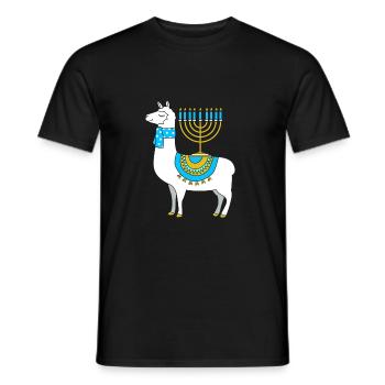Hanukkah - Men's T-Shirt - black - Front - AI Model Male 178 light (178cm)
