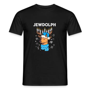 Hanukkah - Men's T-Shirt - black - Front - AI Model Male 178 light (178cm)