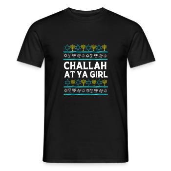 Hanukkah - Men's T-Shirt - black - Front - AI Model Male 178 light (178cm)