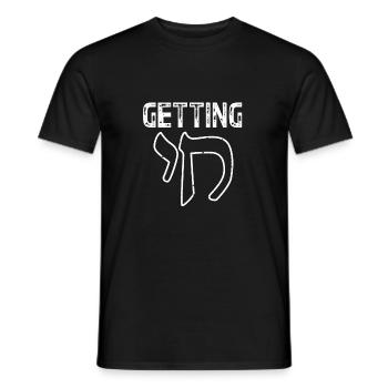 Hanukkah - Men's T-Shirt - black - Front - AI Model Male 178 light (178cm)