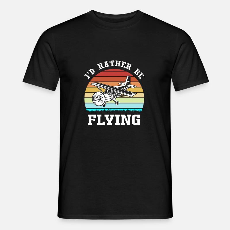 Pilot Flugzeug - Männer T-Shirt - Schwarz