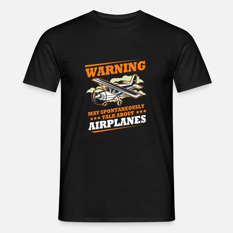 Pilot Flugzeug - Männer T-Shirt - Schwarz