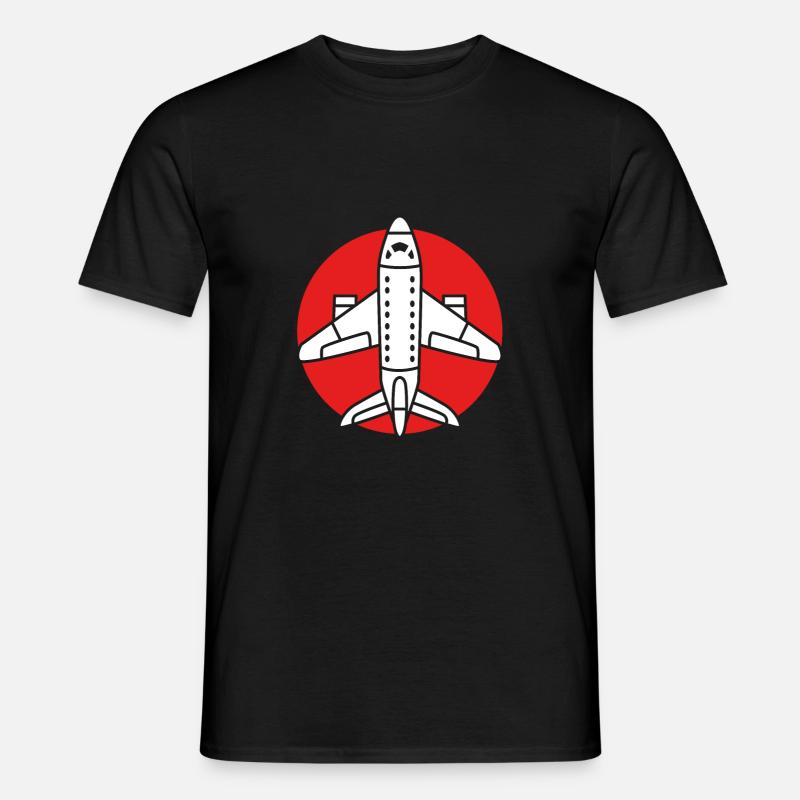 Pilot Flugzeug - Männer T-Shirt - Schwarz