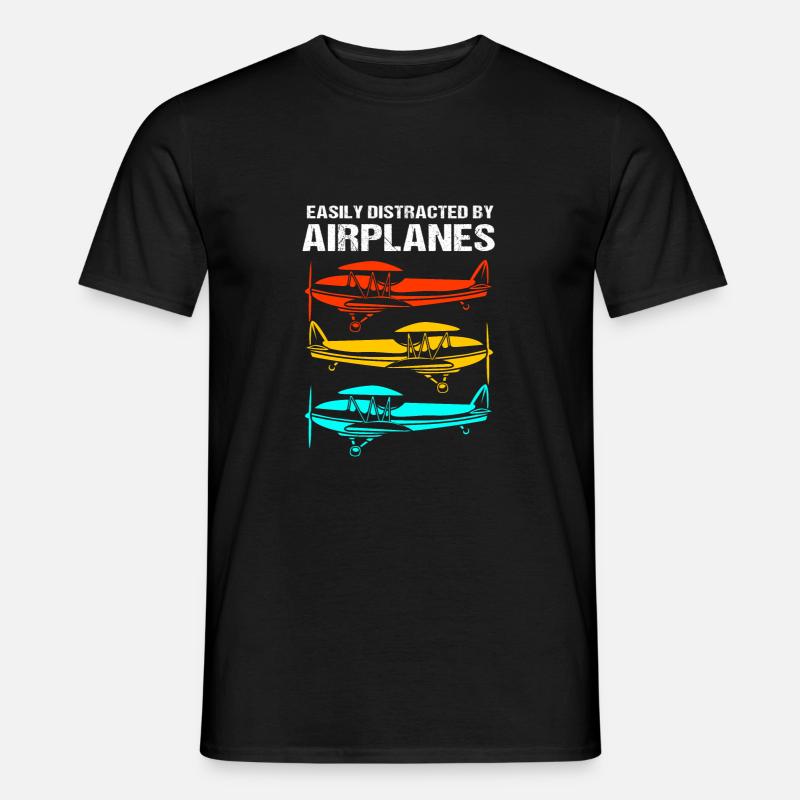 Pilot Flugzeug - Männer T-Shirt - Schwarz