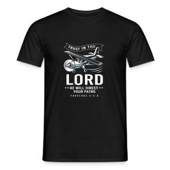 Pilot Airplane - Men's T-Shirt - black - Front - AI Model Male 178 light (178cm)