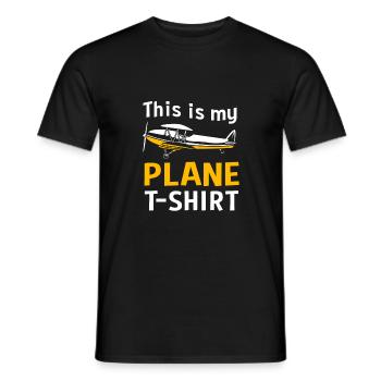 Pilot Airplane - Men's T-Shirt - black - Front - AI Model Male 178 light (178cm)