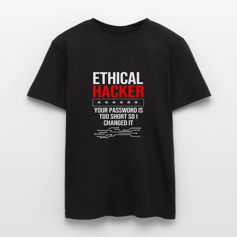 Cybersecurity Cyber Programmer Hacker Men’s T-shirt