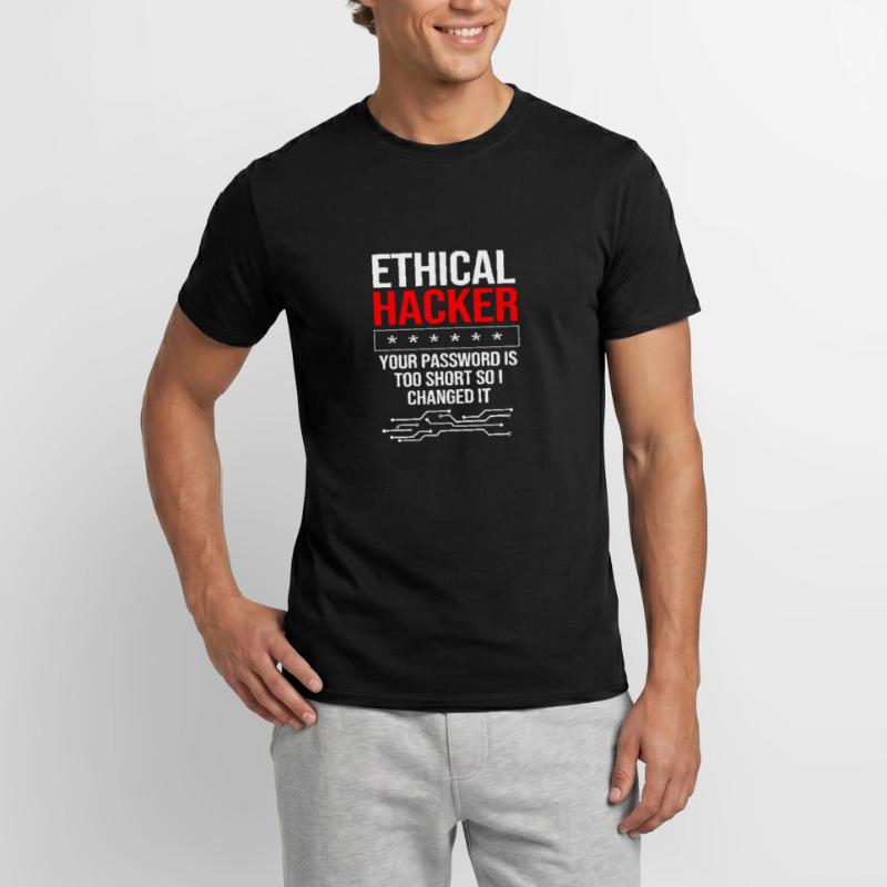 Cybersecurity Cyber Programmer Hacker Men’s T-shirt