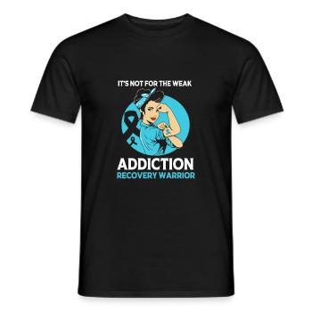 Drug-free addiction addicted - Men's T-Shirt - black - Front - AI Model Male 178 light (178cm)