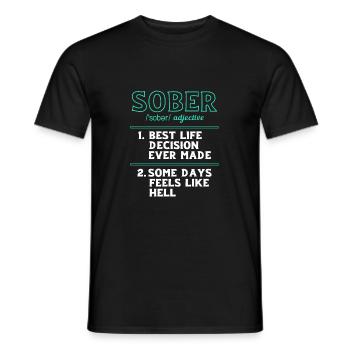 Drug-free addiction addicted - Men's T-Shirt - black - Front - AI Model Male 178 light (178cm)