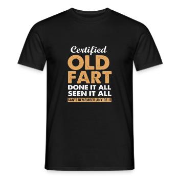 Retraité Retraité Retraité - T-shirt homme - noir - Devant - AI Model Male 178 light (178cm)