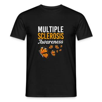 Multiple Sclerosis MS - Men's T-Shirt - black - Front - AI Model Male 178 light (178cm)