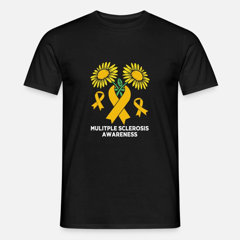 Multiple Sklerose MS - Männer T-Shirt - Schwarz