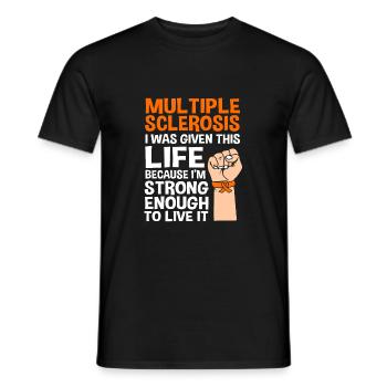 Multiple Sclerosis MS - Men's T-Shirt - black - Front - AI Model Male 178 light (178cm)