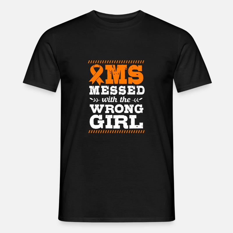 Multiple Sklerose MS - Männer T-Shirt - Schwarz
