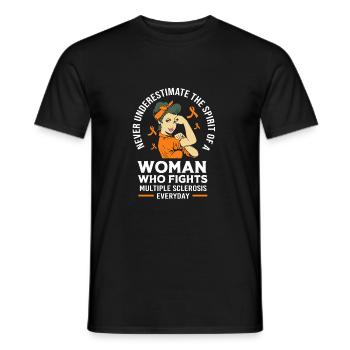 Multiple Sclerosis MS - Men's T-Shirt - black - Front - AI Model Male 178 light (178cm)
