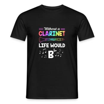 Clarinette - T-shirt homme - noir - Devant - AI Model Male 178 light (178cm)