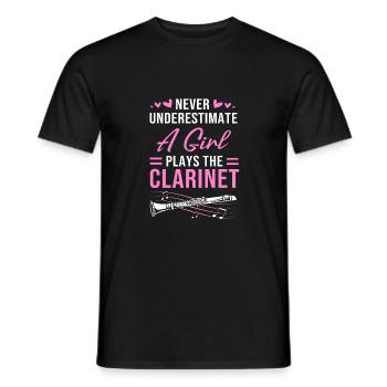 Clarinette - T-shirt homme - noir - Devant - AI Model Male 178 light (178cm)