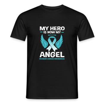 Cancer de l’ovaire Cancer survivant Cancer - T-shirt homme - noir - Devant - AI Model Male 178 light (178cm)