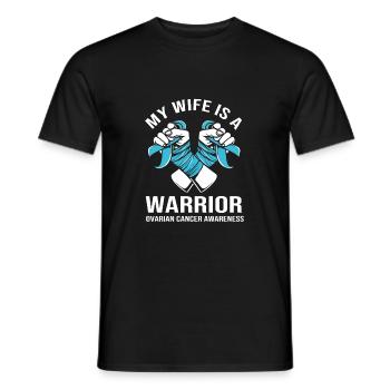 Cancer de l’ovaire Cancer survivant Cancer - T-shirt homme - noir - Devant - AI Model Male 178 light (178cm)
