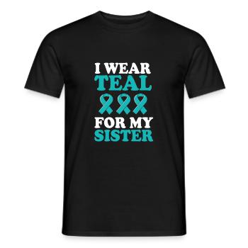 Cancer de l’ovaire Cancer survivant Cancer - T-shirt homme - noir - Devant - AI Model Male 178 light (178cm)