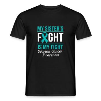 Cancer de l’ovaire Cancer survivant Cancer - T-shirt homme - noir - Devant - AI Model Male 178 light (178cm)