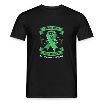Maladie du foie - T-shirt homme - noir - Devant - AI Model Male 178 light (178cm)
