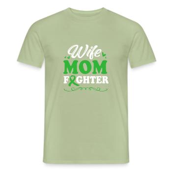 Liver disease - Men's T-Shirt - sage - Front - AI Model Male 178 light (178cm)