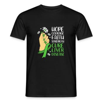 Maladie du foie - T-shirt homme - noir - Devant - AI Model Male 178 light (178cm)