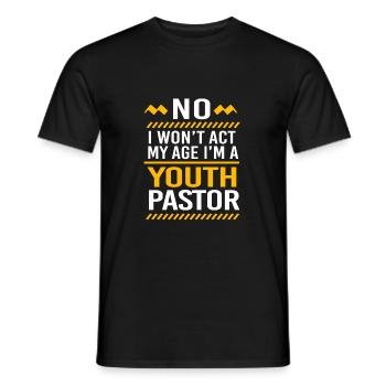 Pasteur des jeunes - T-shirt homme - noir - Devant - AI Model Male 178 light (178cm)