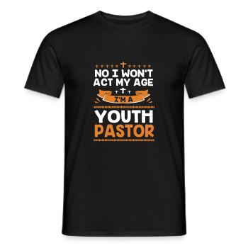 Pasteur des jeunes - T-shirt homme - noir - Devant - AI Model Male 178 light (178cm)