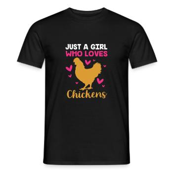 Poulet Volaille - T-shirt homme - noir - Devant - AI Model Male 178 light (178cm)