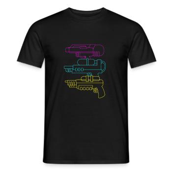 Water pistol - Men's T-Shirt - black - Front - AI Model Male 178 light (178cm)