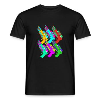 Water pistol - Men's T-Shirt - black - Front - AI Model Male 178 light (178cm)