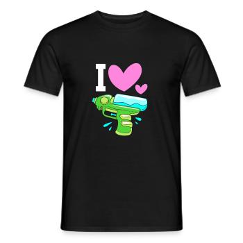 Wasserpistole - Männer T-Shirt - Schwarz - Vorne - AI Model Male 178 light (178cm)