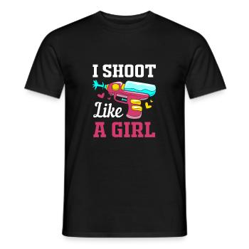 Wasserpistole - Männer T-Shirt - Schwarz - Vorne - AI Model Male 178 light (178cm)