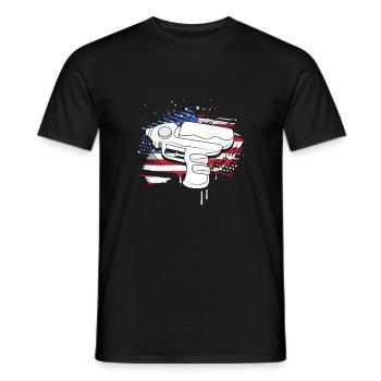 Wasserpistole - Männer T-Shirt - Schwarz - Vorne - AI Model Male 178 light (178cm)